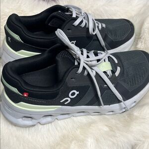 On Cloud Sneakers for Women in Black and Mint